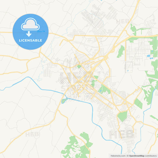 Printable street map of Araucaria, Brazil