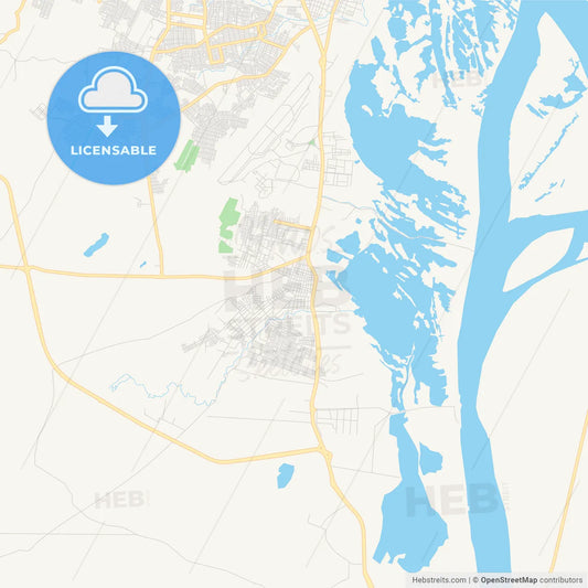 Printable street map of Malambo, Colombia