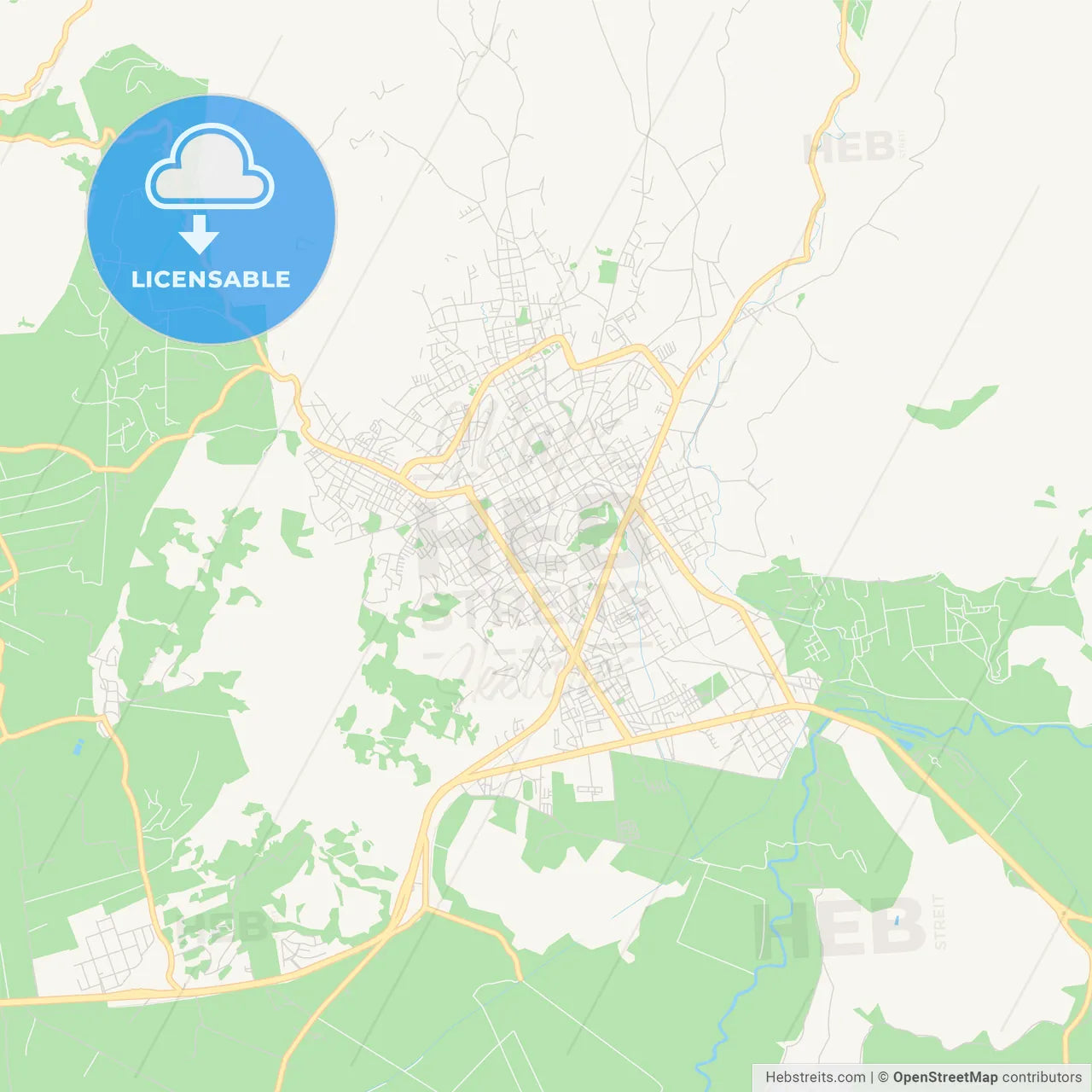 Printable street map of Duitama, Colombia