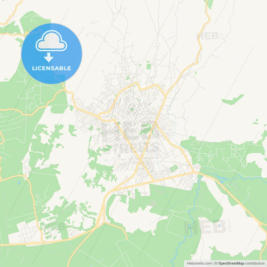 Printable street map of Duitama, Colombia