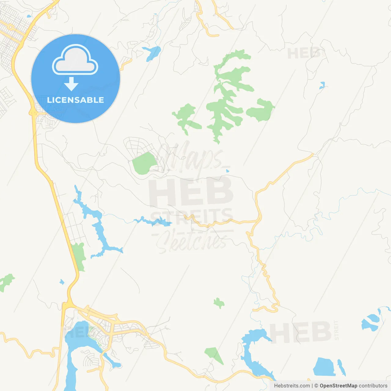 Printable street map of Nova Lima, Brazil