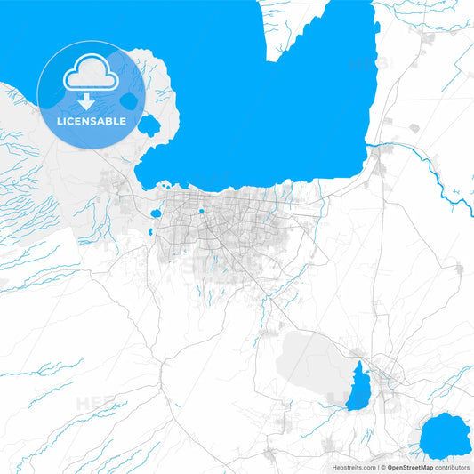 Rich detailed vector map of Managua, Managua, Nicaragua