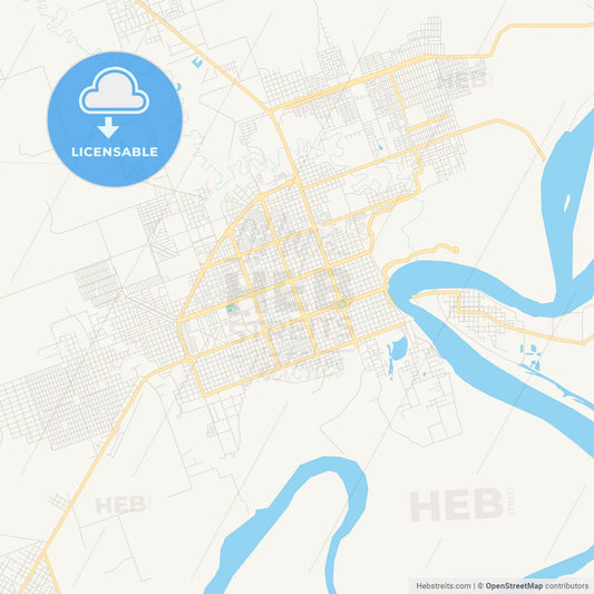 Printable street map of Formosa, Argentina