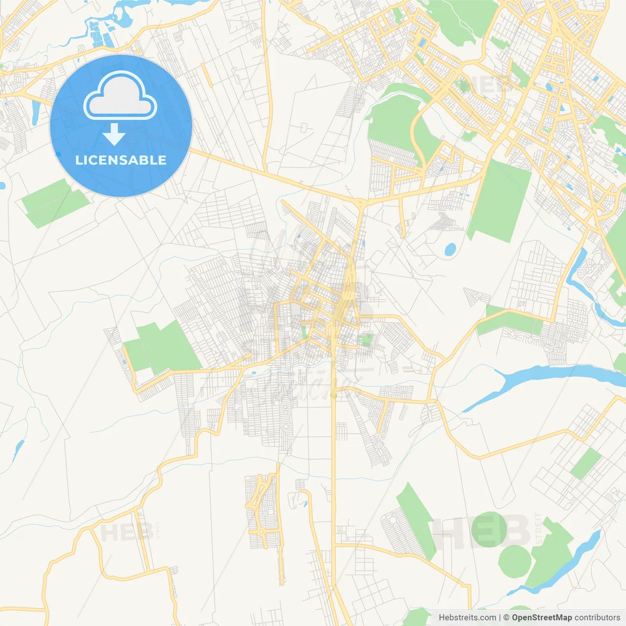 Printable street map of Parnamirim, Brazil