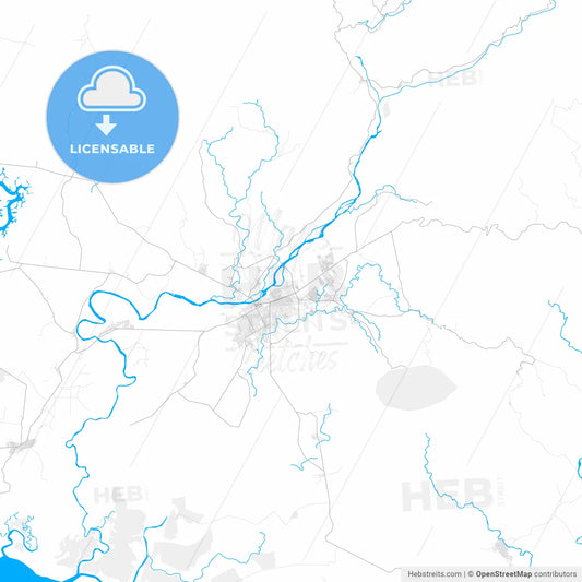 Rich detailed vector map of Choluteca, Choluteca, Honduras