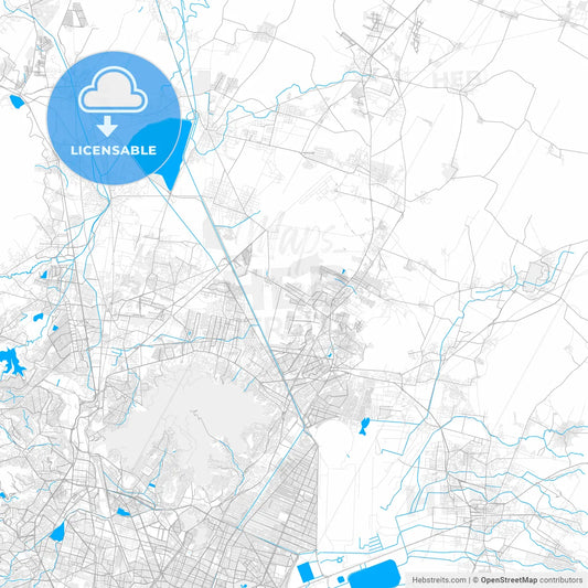 Rich detailed vector map of Ojo de Agua, México, Mexico