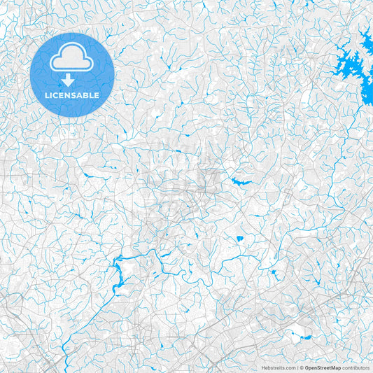 Rich detailed vector map of Alpharetta, Georgia, USA