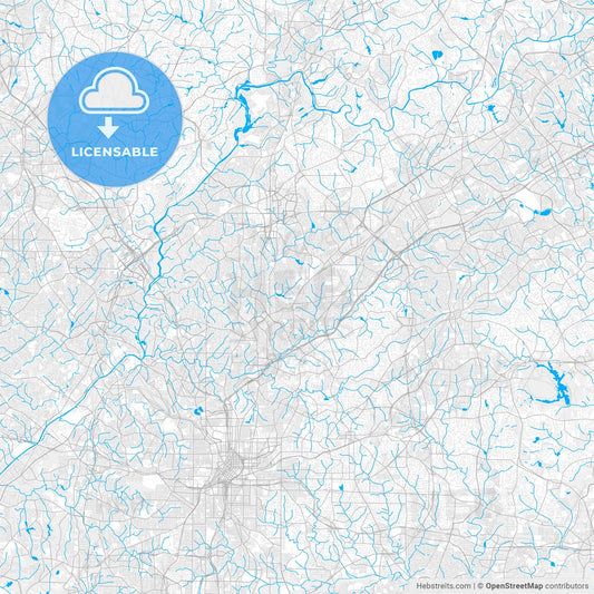 Rich detailed vector map of Brookhaven, Georgia, United States of America