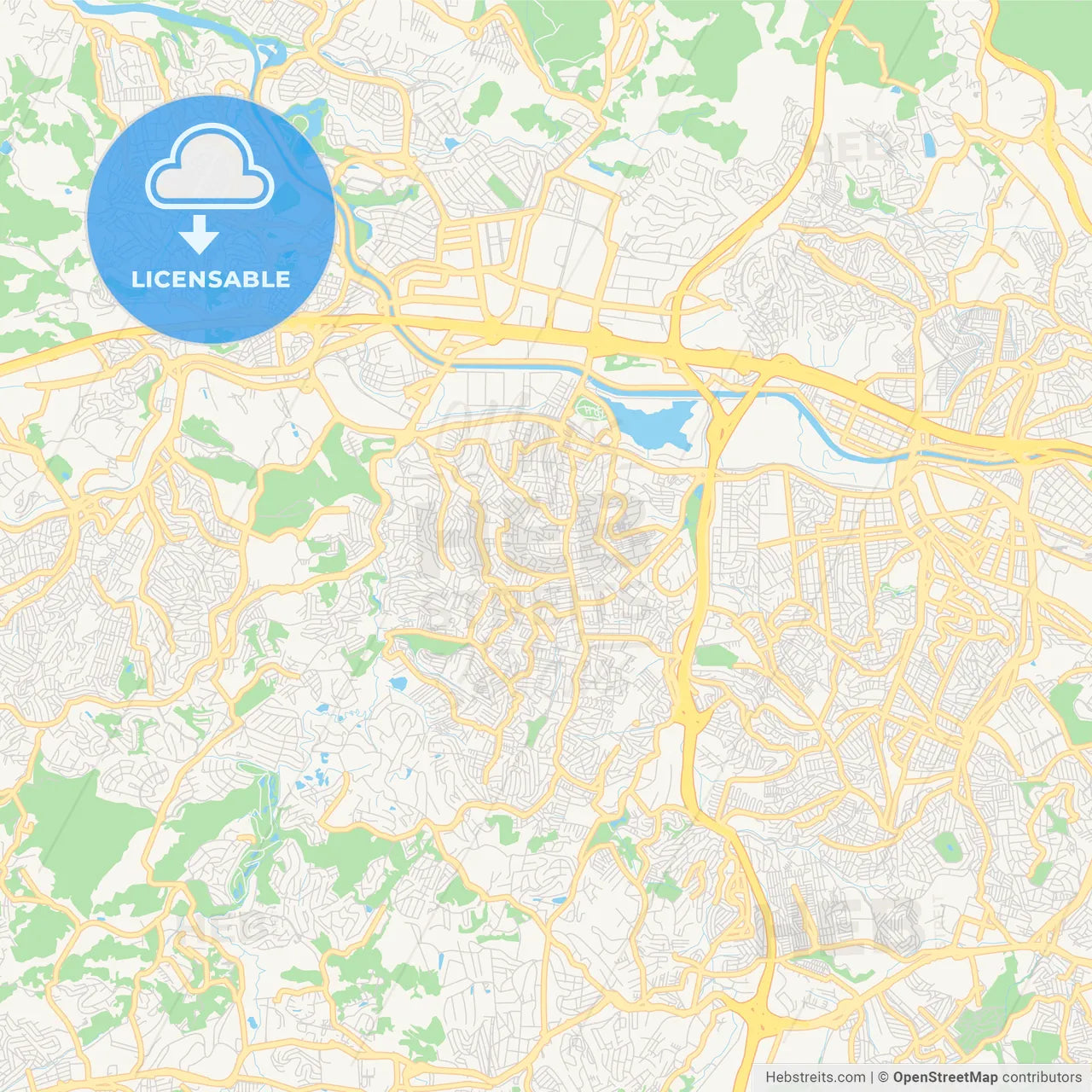 Printable street map of Carapicuiba, Brazil