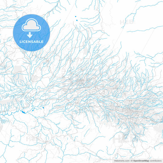 Rich detailed vector map of Alajuela, Alajuela, Costa Rica