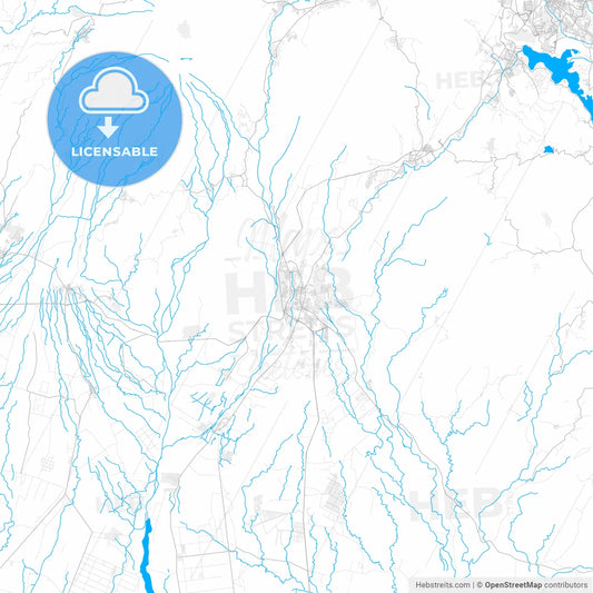 Rich detailed vector map of Escuintla, Escuintla, Guatemala