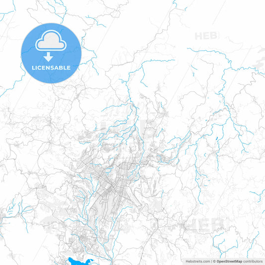 Rich detailed vector map of Chinautla, Guatemala, Guatemala