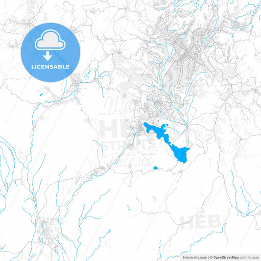 Rich detailed vector map of Amatitlán, Guatemala, Guatemala