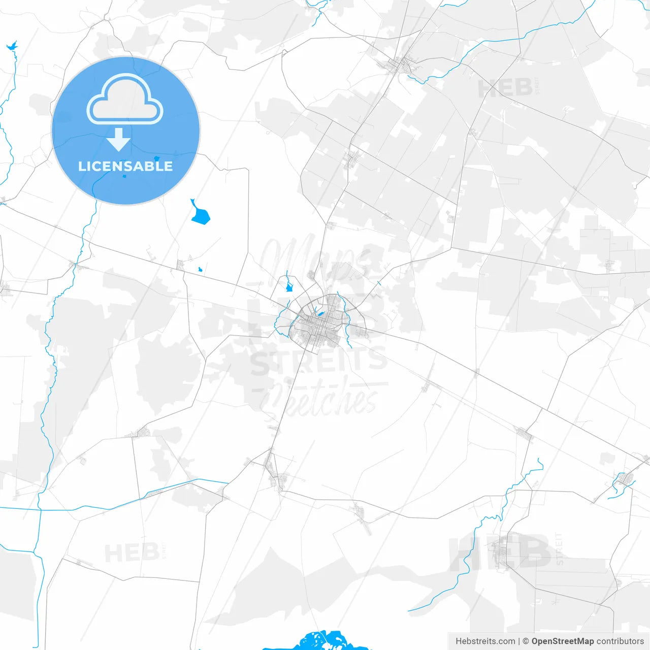 Rich detailed vector map of Ciego de Ávila, Ciego de Ávila, Cuba