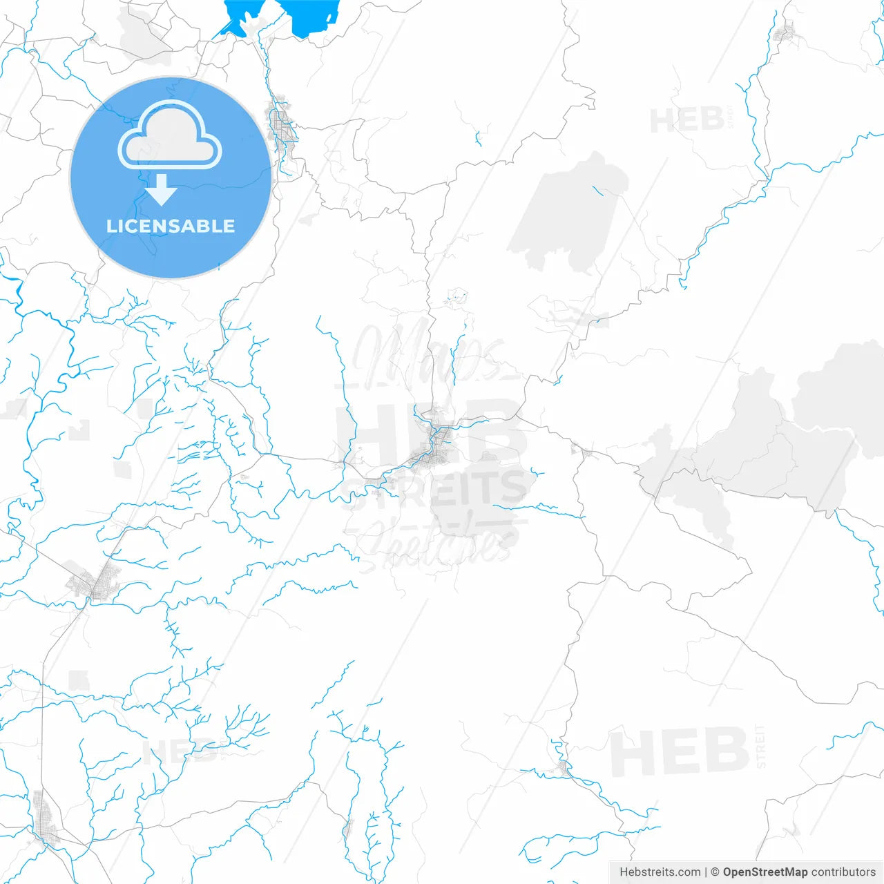 Rich detailed vector map of Matagalpa, Matagalpa, Nicaragua
