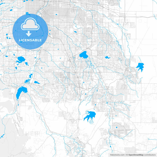 Rich detailed vector map of Centennial, Colorado, USA