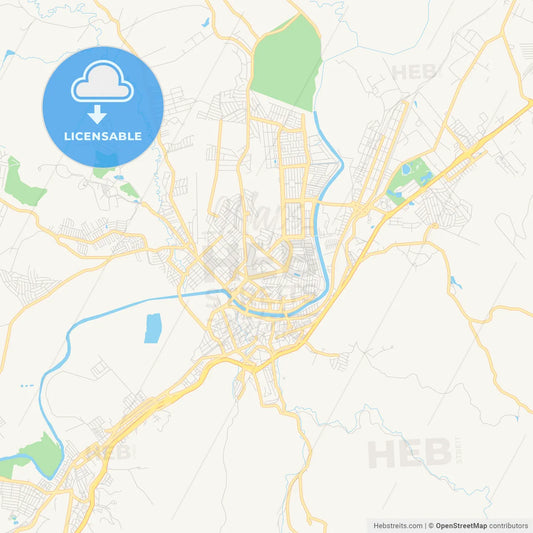Printable street map of Guaratingueta, Brazil