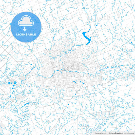 Rich detailed vector map of London, Ontario, Canada