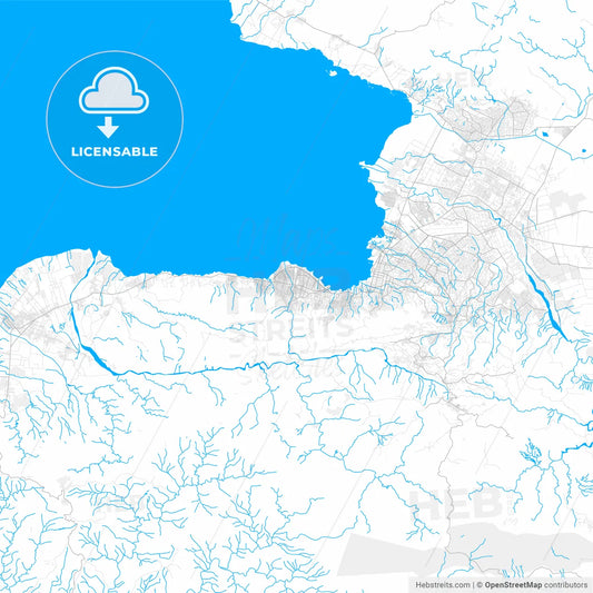 Rich detailed vector map of Carrefour, Ouest, Haiti