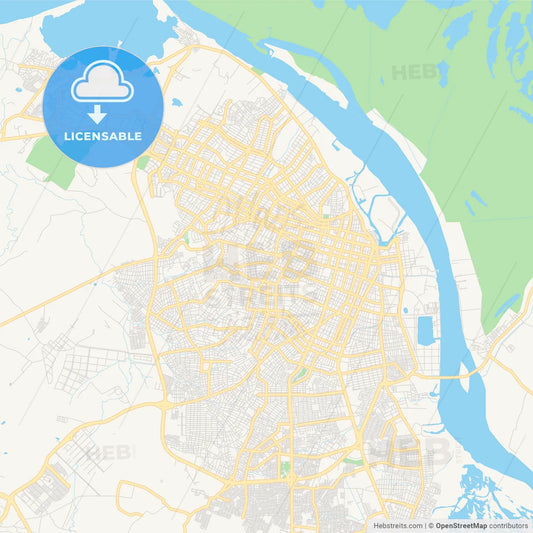 Printable street map of Barranquilla, Colombia