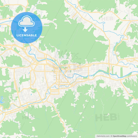 Printable street map of Jaragua do Sul, Brazil