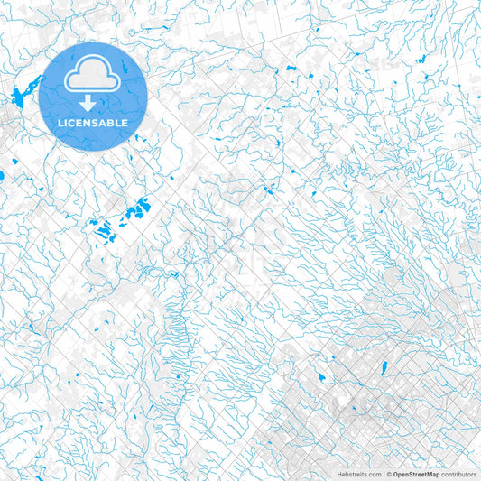 Rich detailed vector map of Caledon, Ontario, Canada