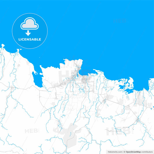 Rich detailed vector map of Cap-Haïtien, Nord, Haiti