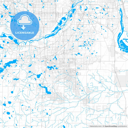 Rich detailed vector map of Apple Valley, Minnesota, United States of America
