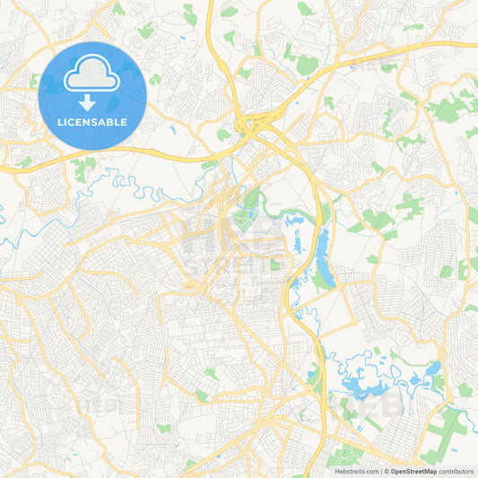 Printable street map of Itaquaquecetuba, Brazil