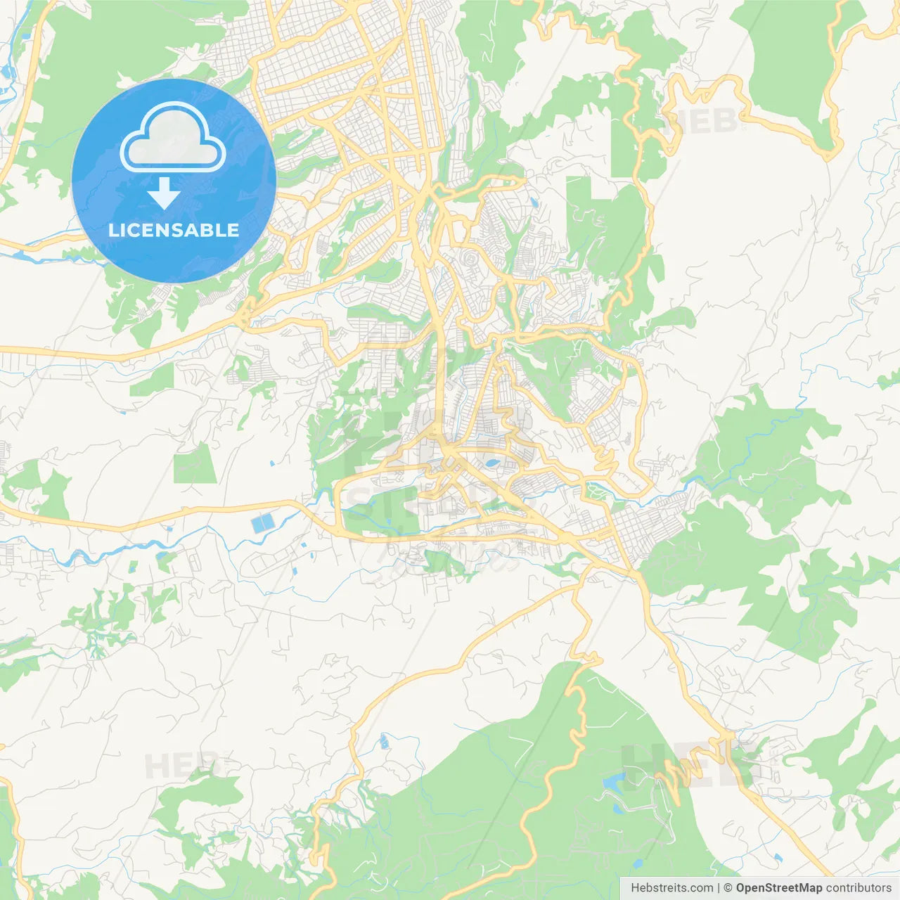 Printable street map of Floridablanca, Colombia