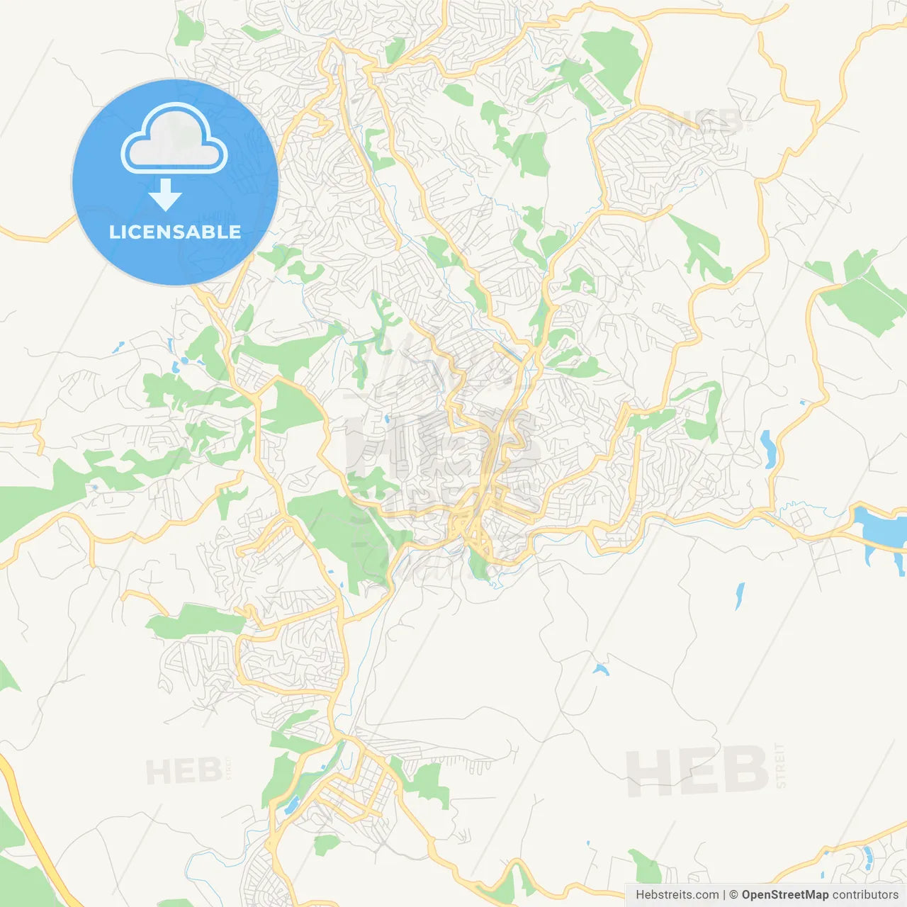 Printable street map of Franco da Rocha, Brazil