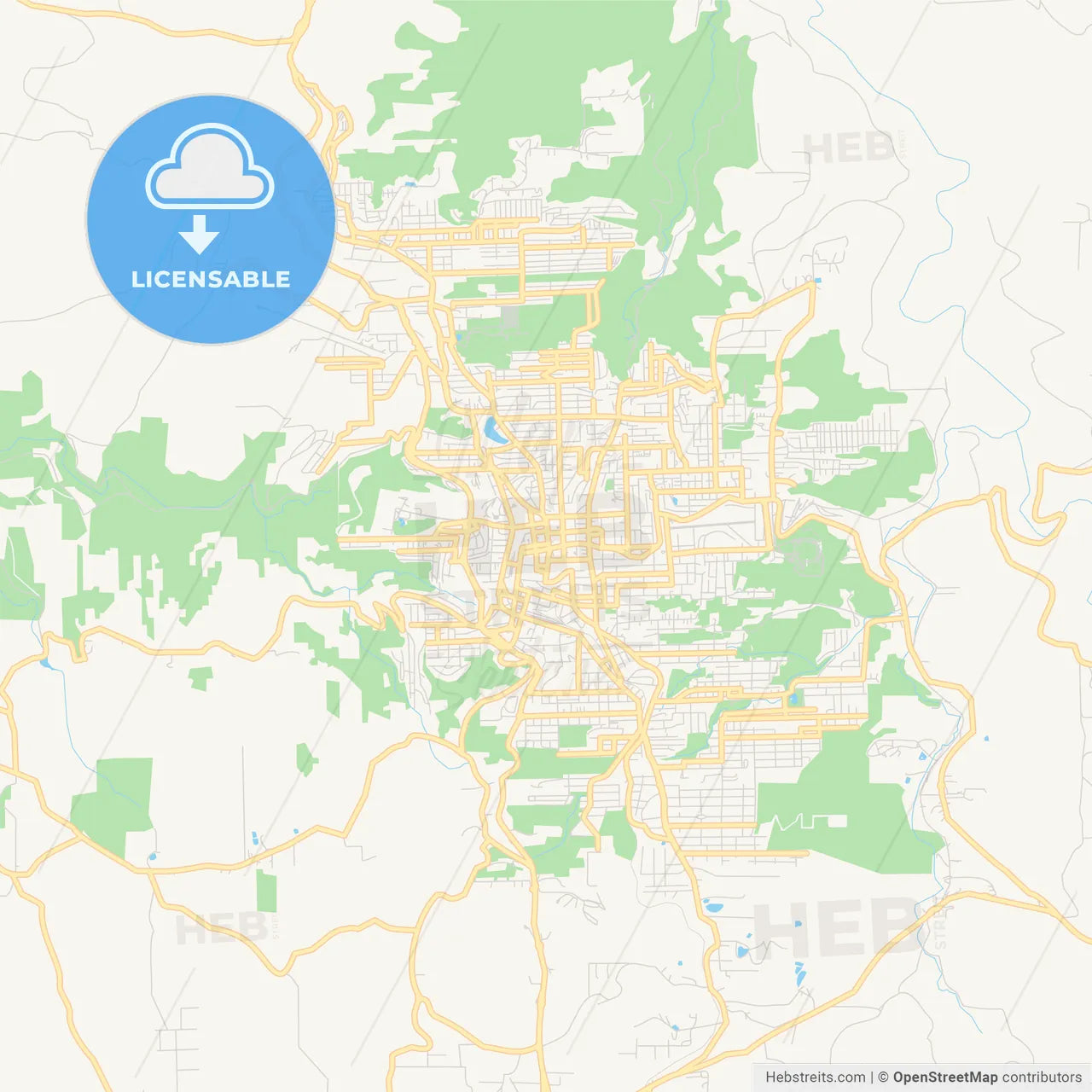 Printable street map of Bento Goncalves, Brazil
