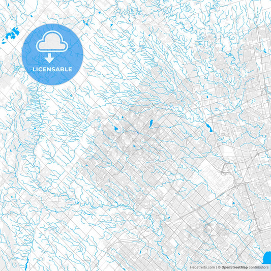 Rich detailed vector map of Brampton, Ontario, Canada
