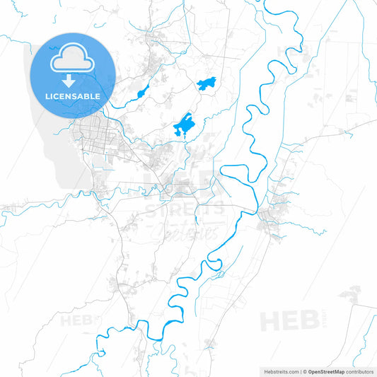 Rich detailed vector map of La Lima, Cortés, Honduras