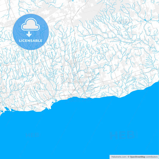 Rich detailed vector map of Clarington, Ontario, Canada