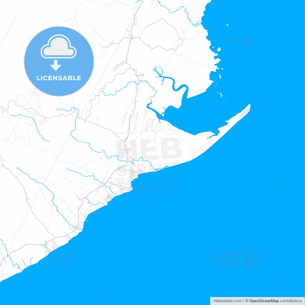 Rich detailed vector map of Chame, Panamá Oeste, Panama