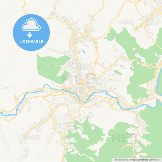 Printable street map of Coronel Fabriciano, Brazil