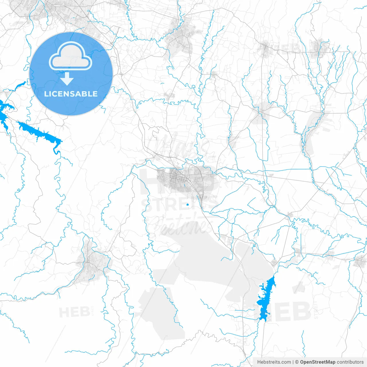 Rich detailed vector map of La Vega, La Vega, Dominican Republic