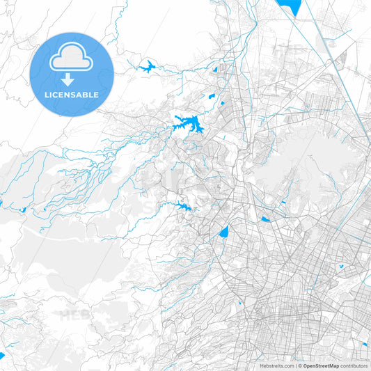 Rich detailed vector map of Ciudad López Mateos, México, Mexico