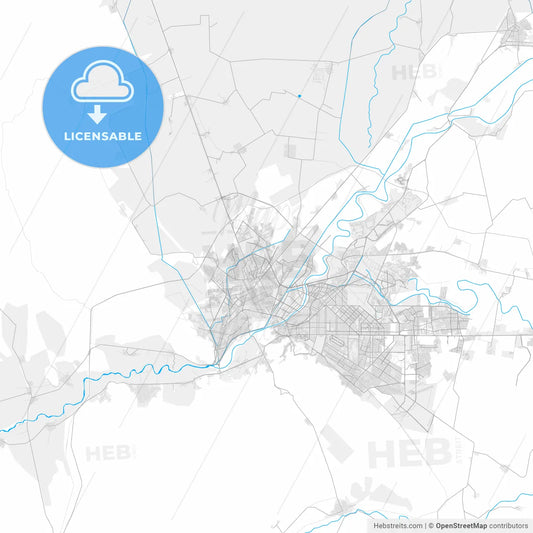 Rich detailed vector map of Gómez Palacio, Durango, Mexico