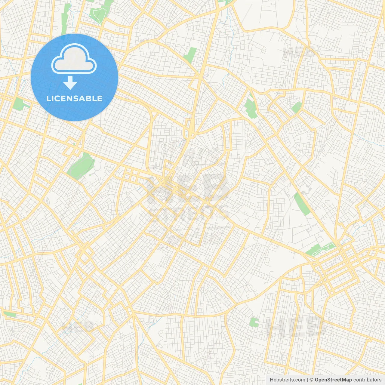 Printable street map of Fernando de la Mora, Paraguay