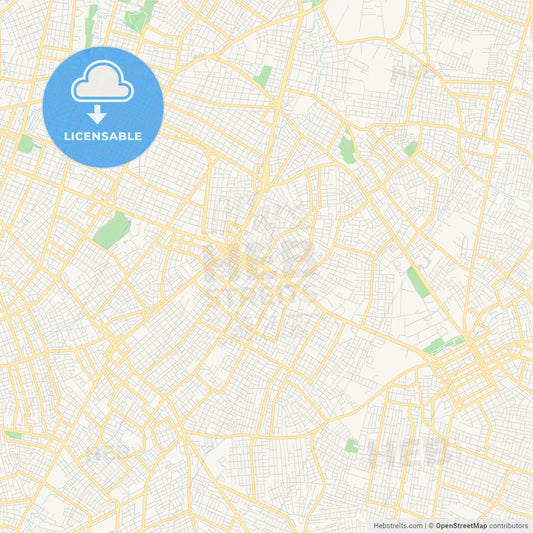 Printable street map of Fernando de la Mora, Paraguay