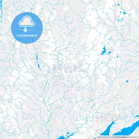 Rich detailed vector map of Cape Breton, Nova Scotia, Canada