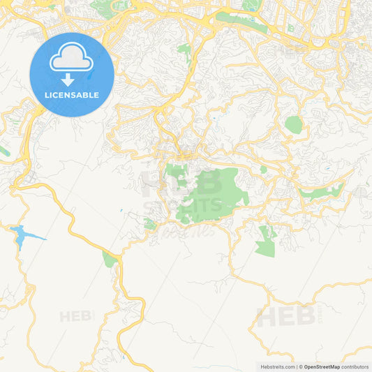 Printable street map of Nuestra Senora del Rosario de Baruta, Venezuela