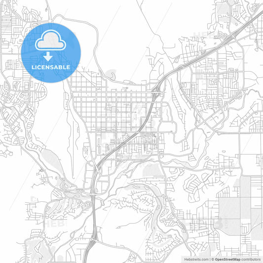 St. George, Utah, USA, bright outlined vector map