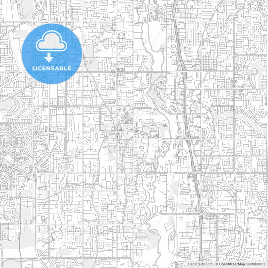 South Jordan, Utah, USA, bright outlined vector map
