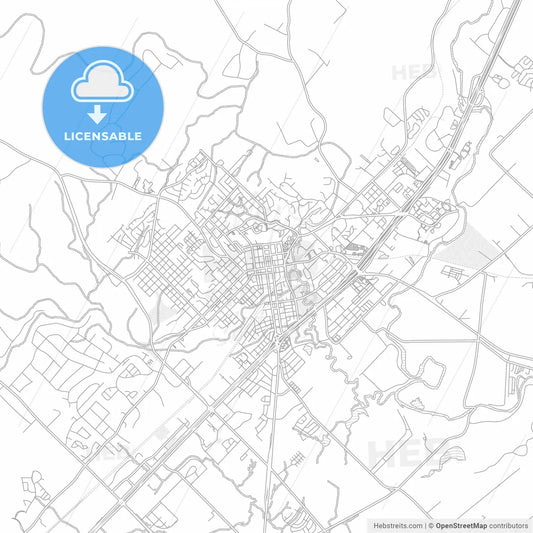 San Marcos, Texas, USA, bright outlined vector map