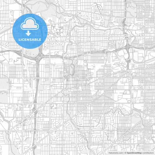 West Allis, Wisconsin, USA, bright outlined vector map