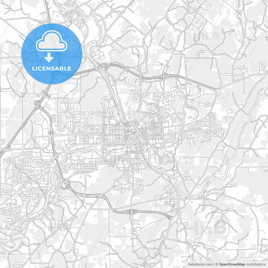 Sherbrooke, Quebec, Canada, bright outlined vector map