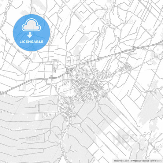 Saint-Hyacinthe, Quebec, Canada, bright outlined vector map